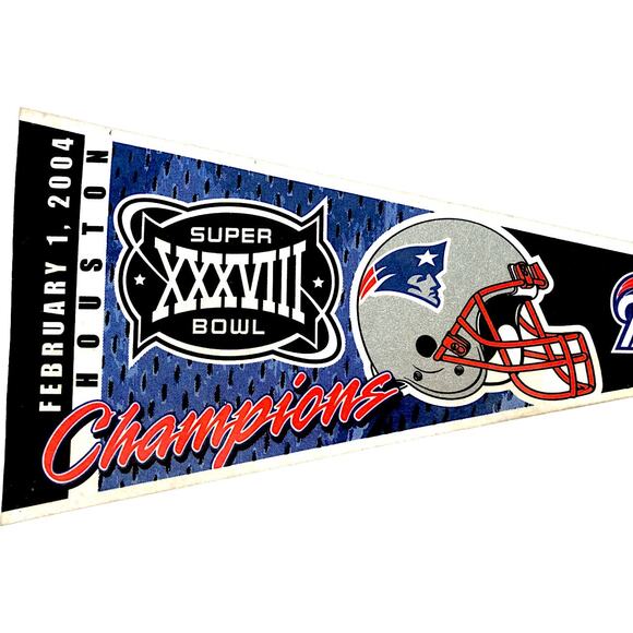 New England Patriots 2004 Super Bowl XXXVIII Champions Pennant - Picture 3 of 6